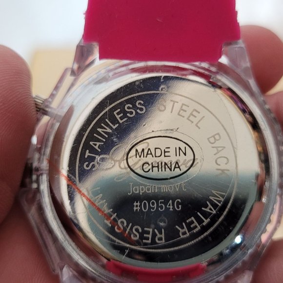 Geneva Watch Lot of 7 Pink Silicone Bands Untested No Batteries For Parts Asst - Picture 7 of 16